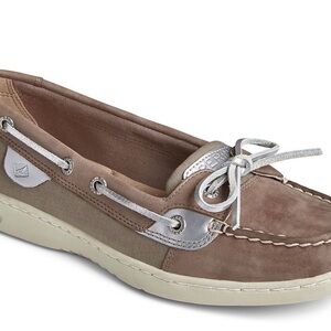 Sperry Women's Flats in Brown and Silver